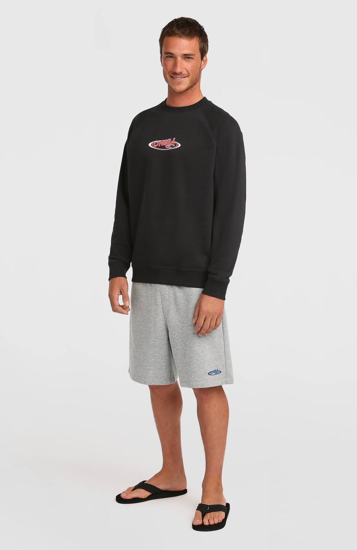 Sweatshirt à col rond Essentials 90s Logo | Black Out