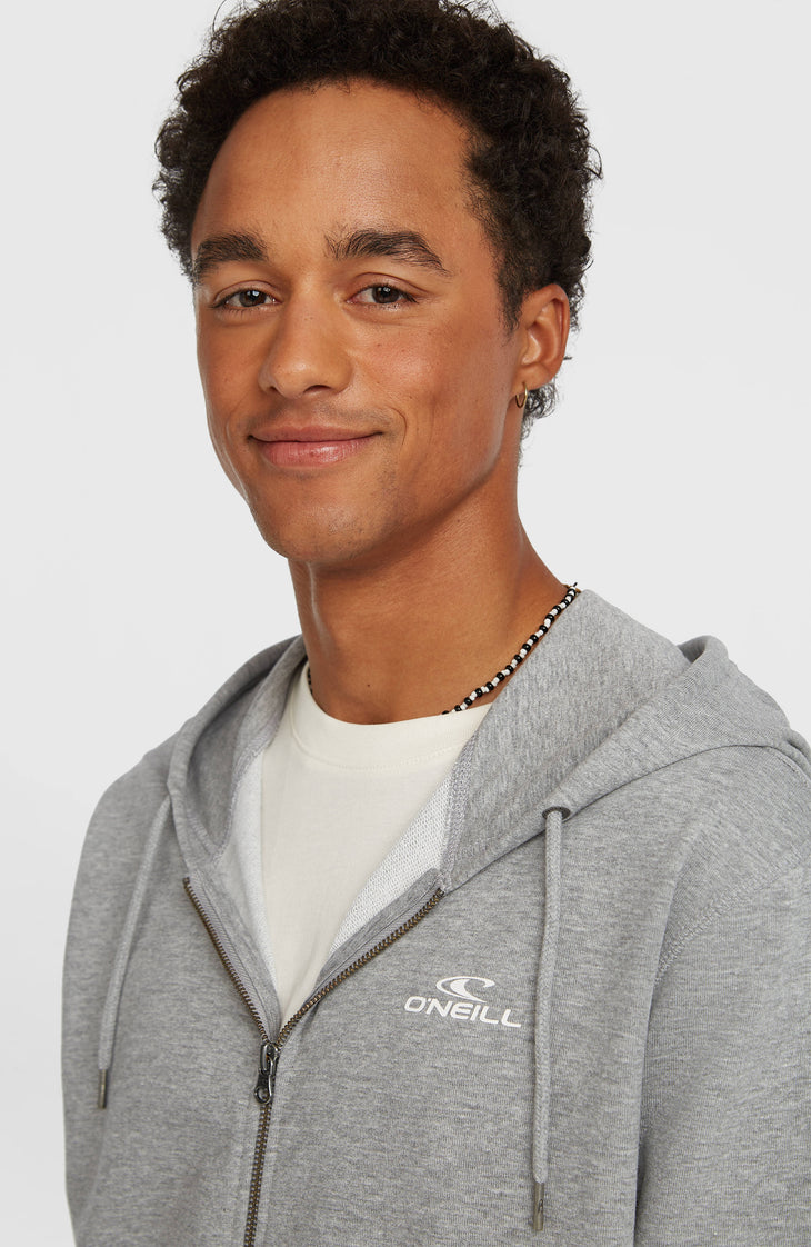 Sweat à capuche et zip intégral Small Logo | Silver Melee