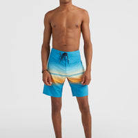 Boardshort rayé Heat 19'' | Princess Blue