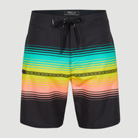 Boardshort rayé Heat 19'' | Black Out