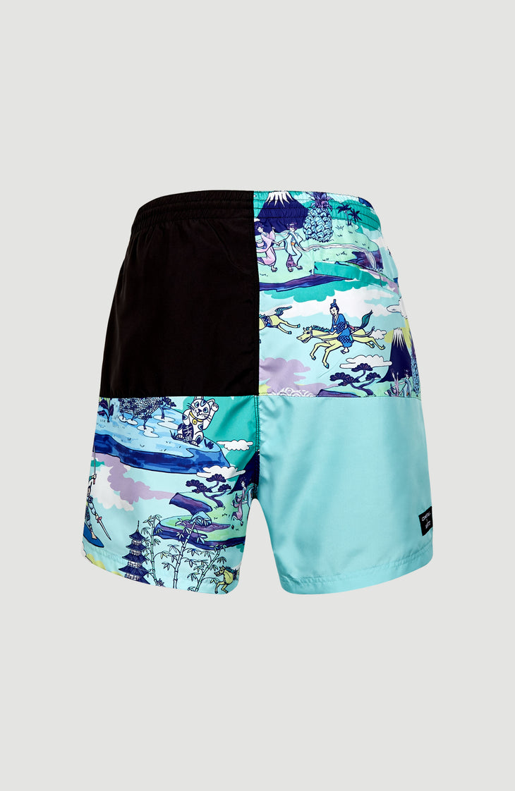 O'Neill x Naito 16'' Swim Shorts | Black Samurai