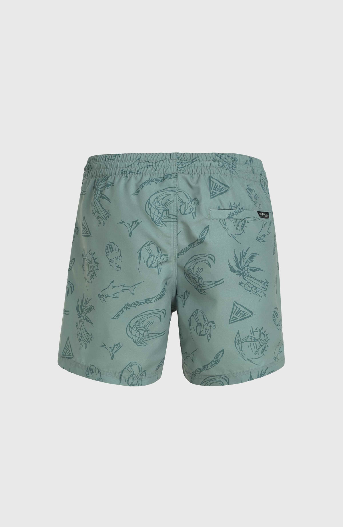 Short de bain Mix and Match Cali Print 15'' | Green Vintage Surfer