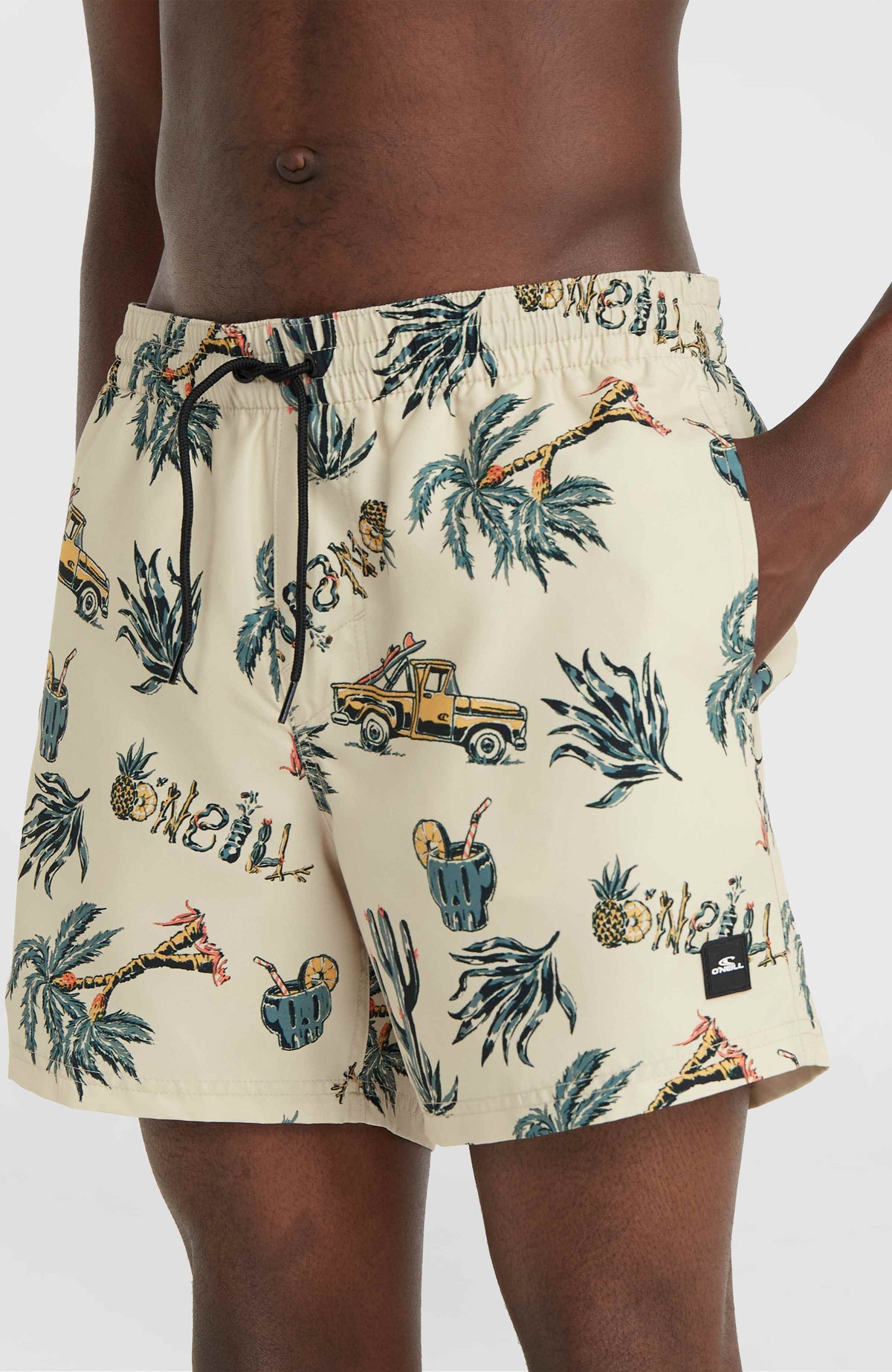Short de bain Mix and Match Cali Print 15'' | Beige Venice Beach