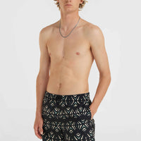 Short de bain Mix and Match Cali Print 15'' | Black Fade IKAT