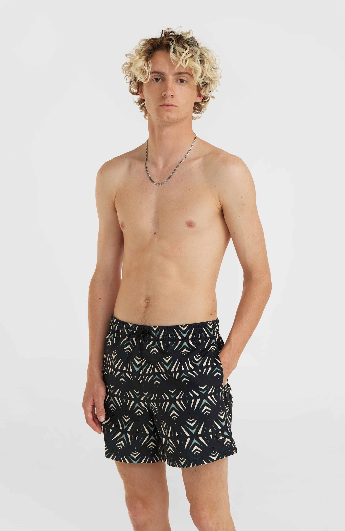 Short de bain Mix and Match Cali Print 15'' | Black Fade IKAT