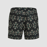 Short de bain Mix and Match Cali Print 15'' | Black Fade IKAT