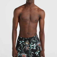 Short de bain Mix and Match Cali Print 15'' | Black Tropicana