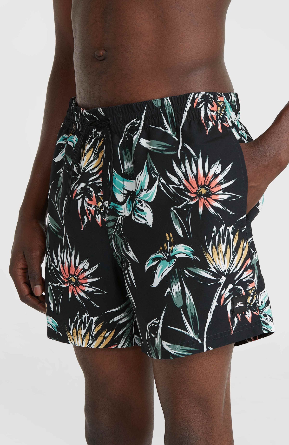Short de bain Mix and Match Cali Print 15'' | Black Tropicana