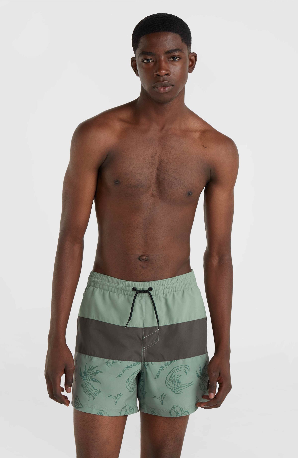 Short de bain Mix and Match Cali Block 15'' | Green Vintage Surfer
