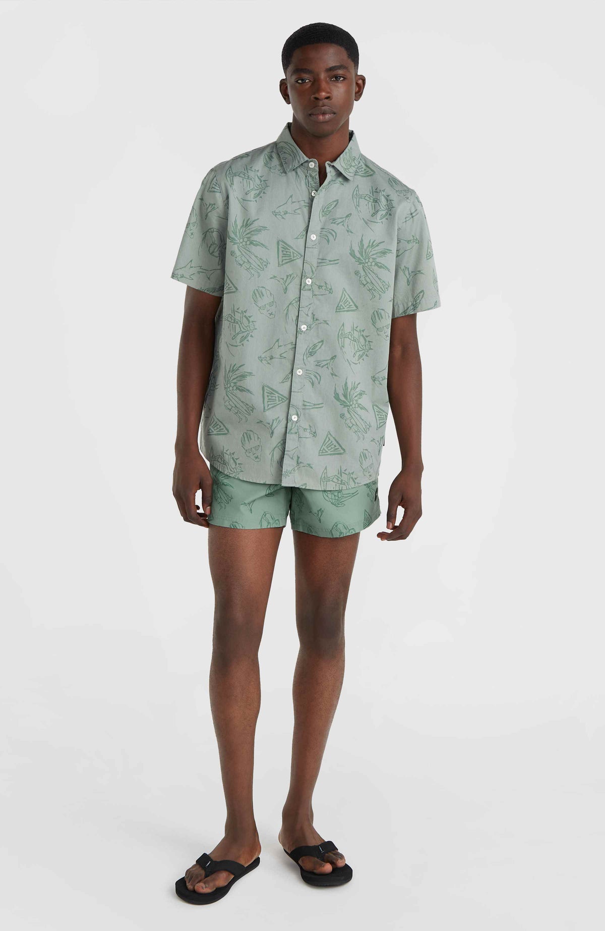 Short de bain Mix and Match Cali Block 15'' | Green Vintage Surfer