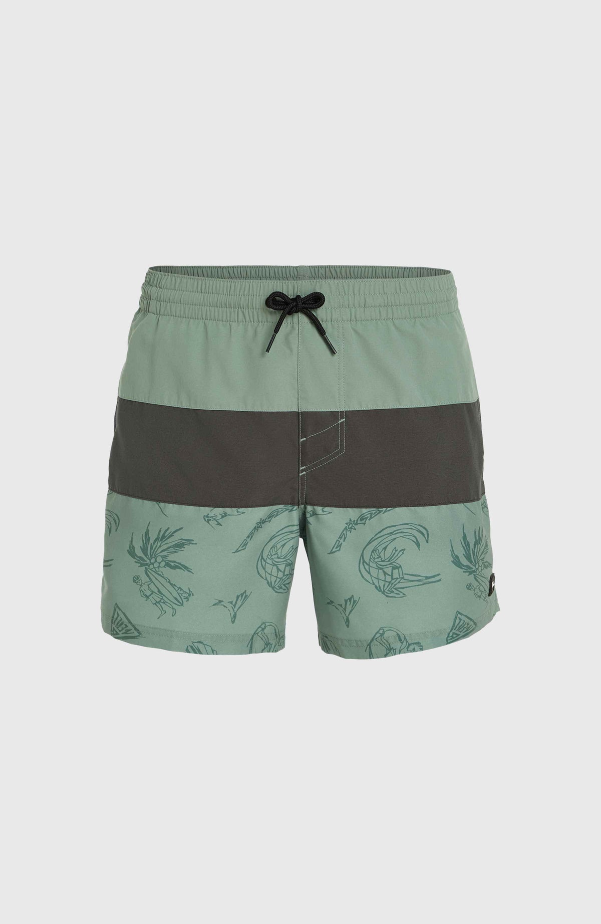 Short de bain Mix and Match Cali Block 15'' | Green Vintage Surfer