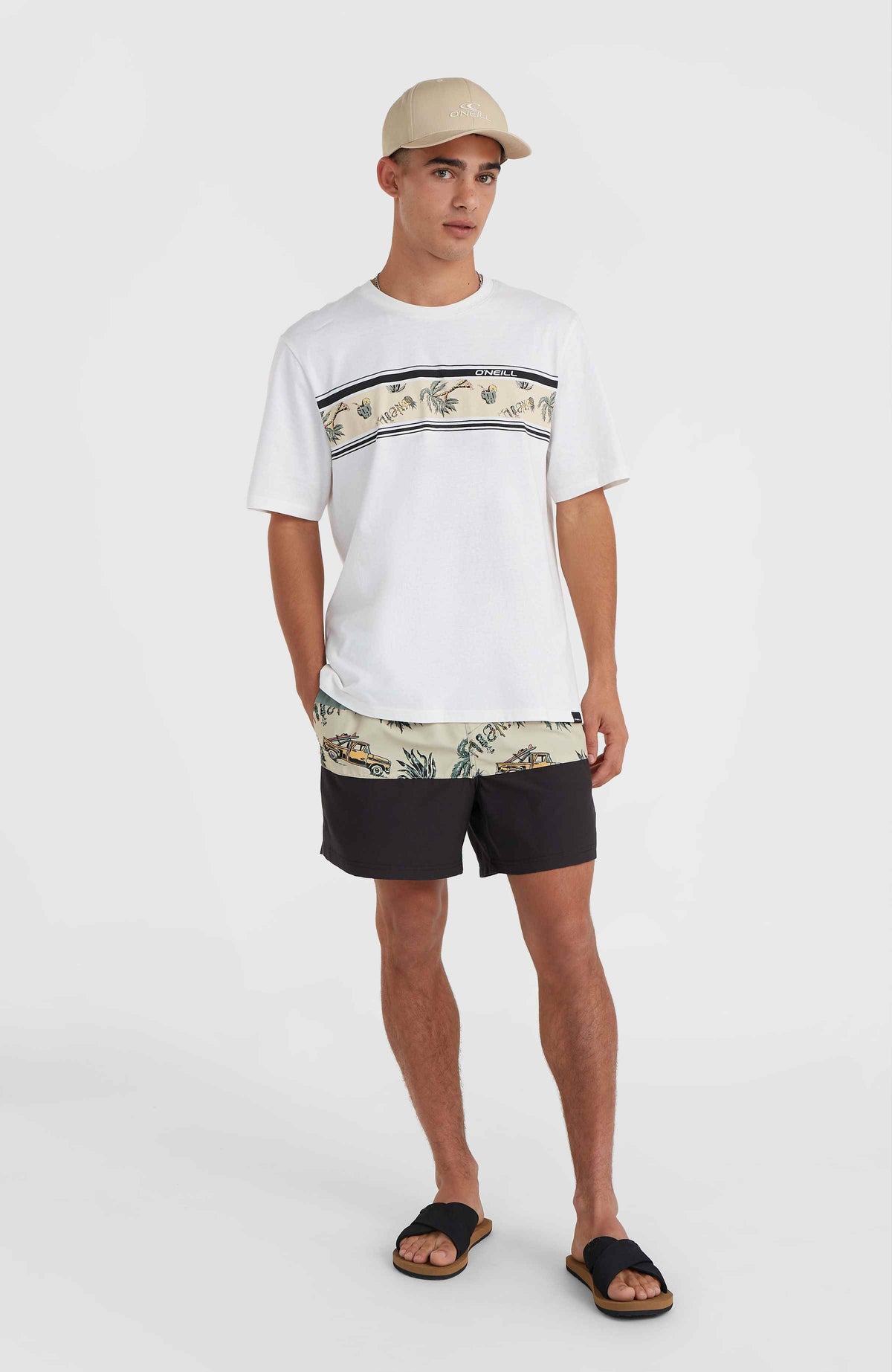 Short de bain Mix and Match Cali Block 15'' | Beige Venice Beach