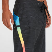 Boardshort Superfreak Mysto 20 | Black Multi Colour Panel