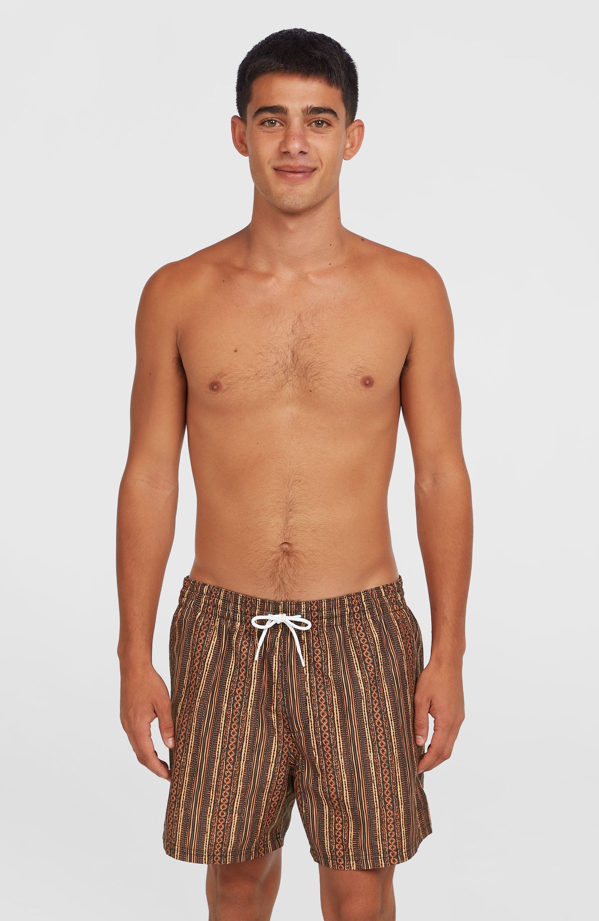 Short de bain Cali Print 15'' | Orange Pressed Lines