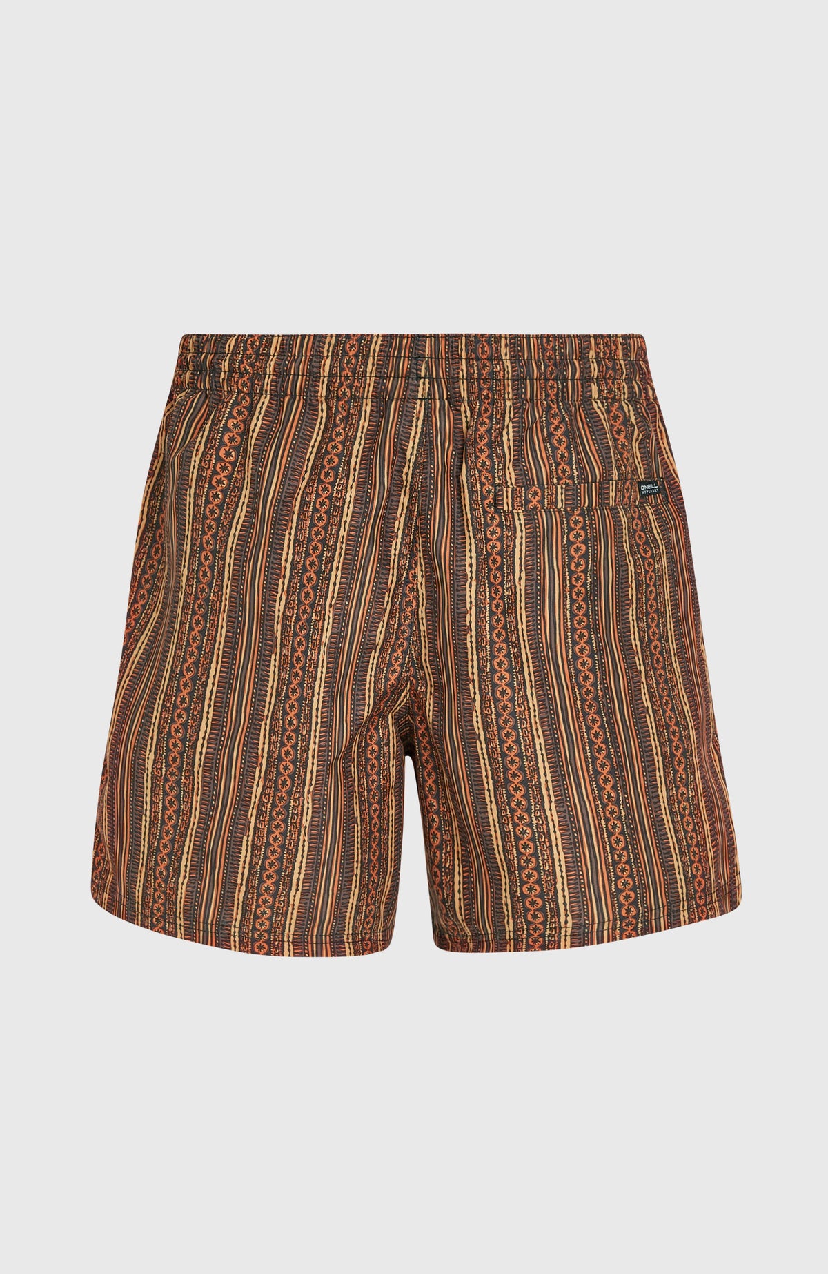 Short de bain Cali Print 15'' | Orange Pressed Lines