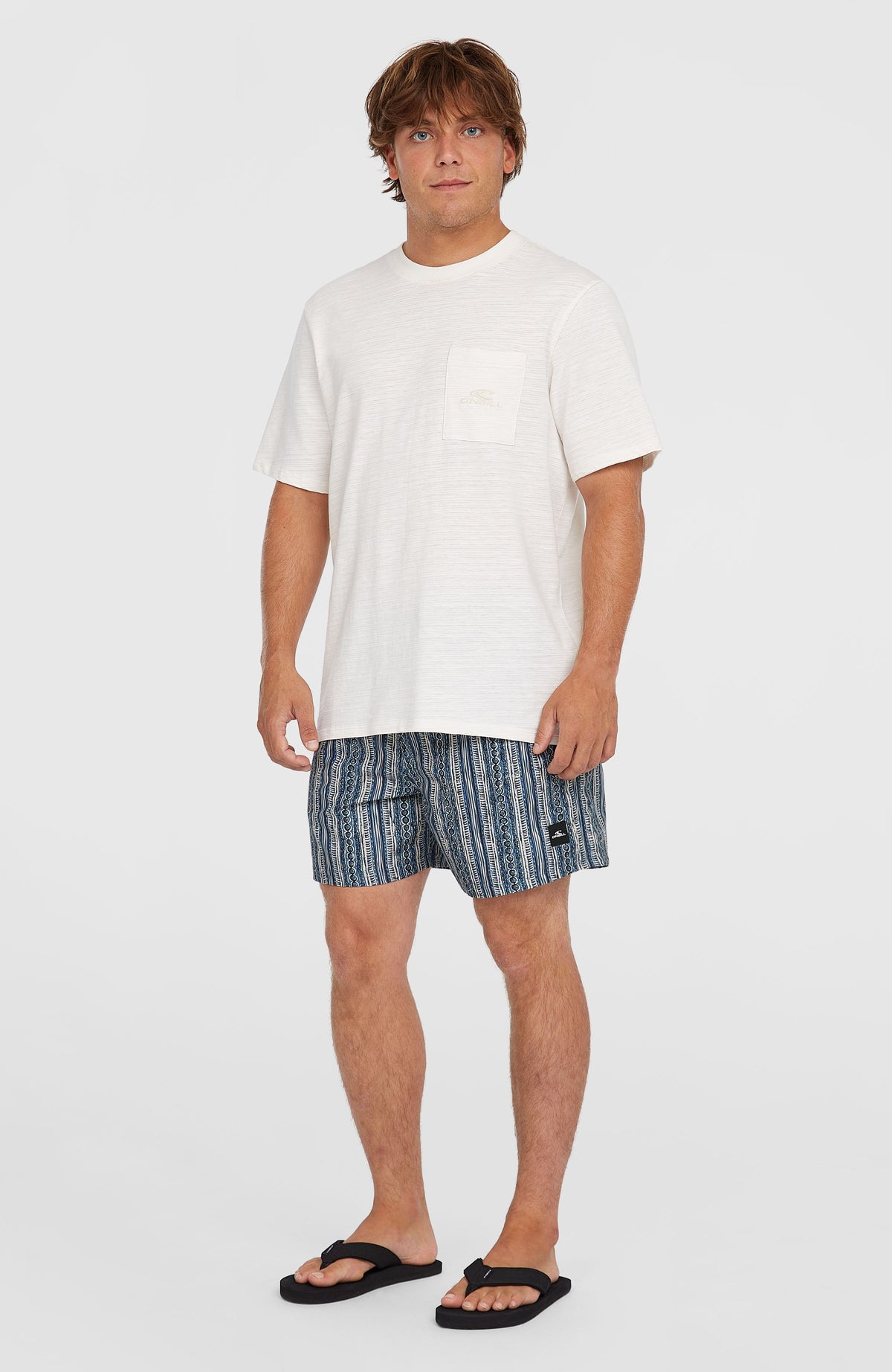 Short de bain Cali Print 15'' | Blue Pressed Lines