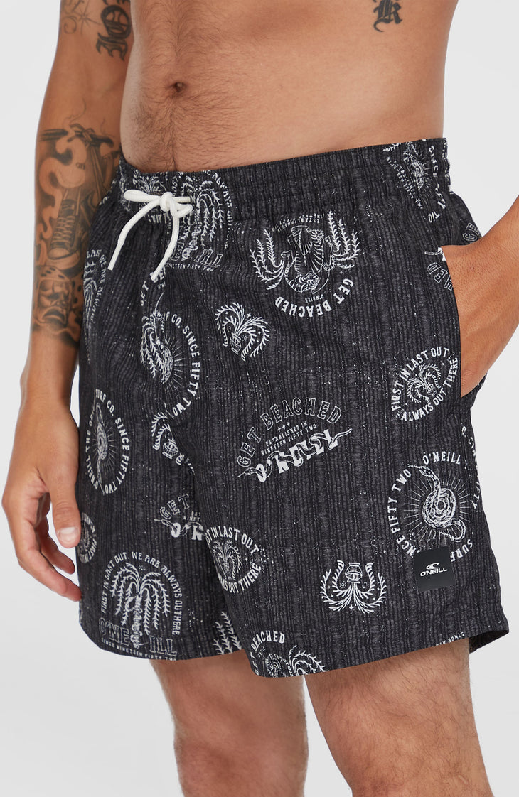 Short de bain Cali Print 15'' | Black Mystical