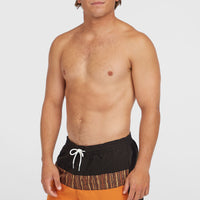 Short de bain Cali Block15'' | Orange Pressed Lines