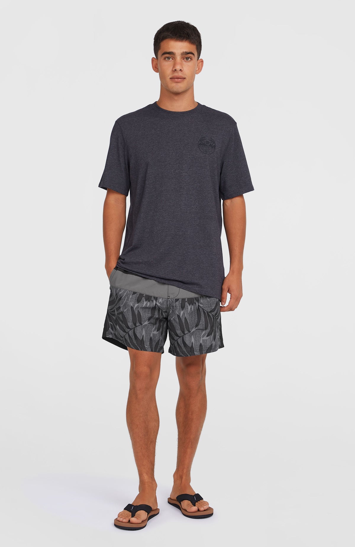 Short de bain Cali Block15'' | Black Dipped Leaves