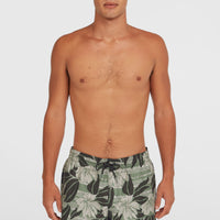 Short de bain Cali Floral 16'' | Green Dusty Flower