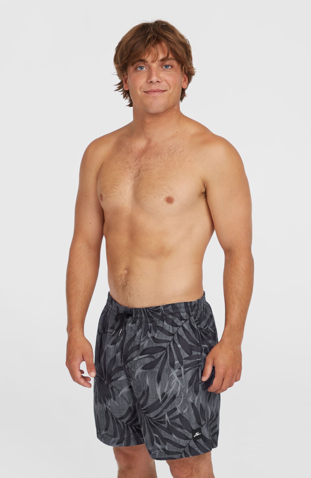 Short de bain Cali Floral 16'' | Black Dipped Leaves