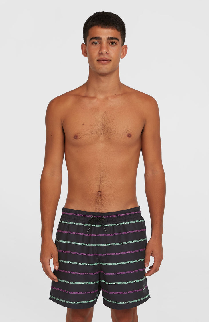 Short de bain Cali First 15'' | Black/Purple O'Neill Stripe