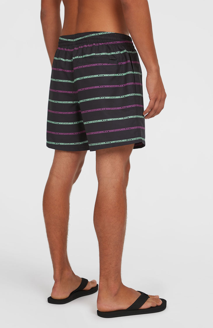 Short de bain Cali First 15'' | Black/Purple O'Neill Stripe
