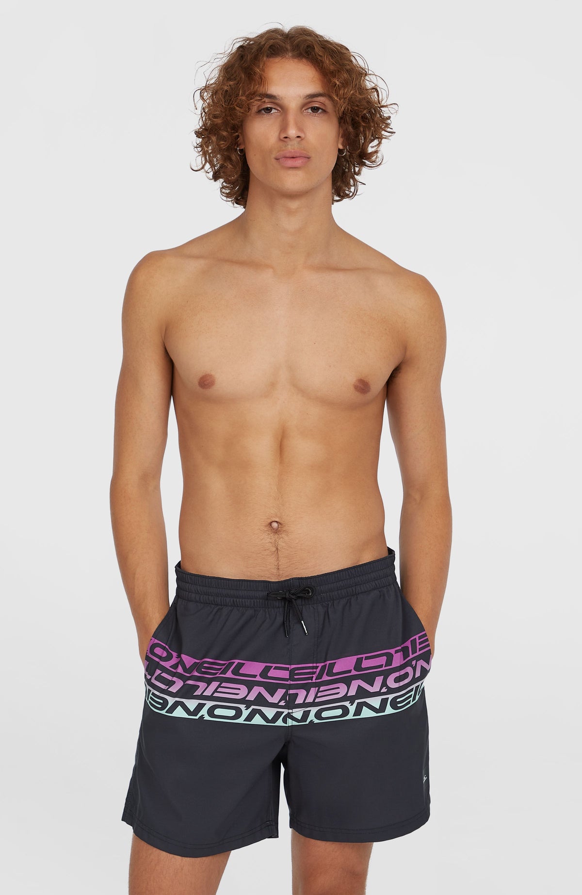 Short de bain Cali Stripe 16 | Black/Purple Upside Down Clean