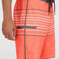 Boardshort Hyperfreak Heat Stripe Scallop 18 | Peach Echo Heat Stripe