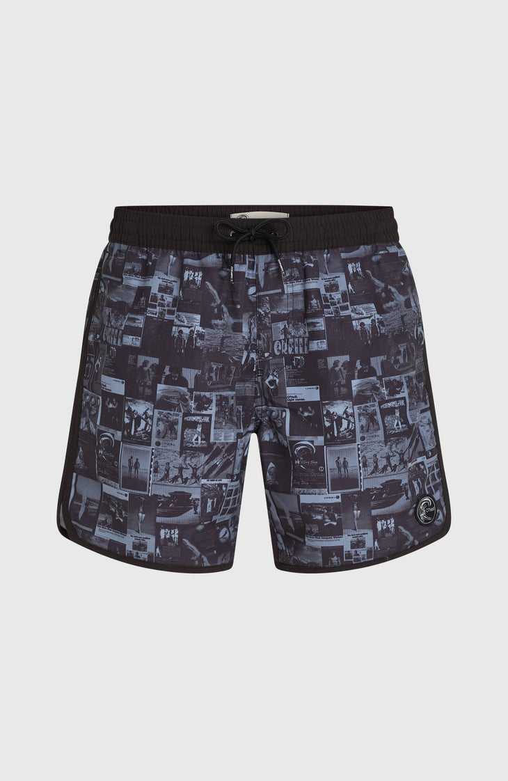 Short de bain O'Riginals Scallop 16 | Black Out Heritage AOP
