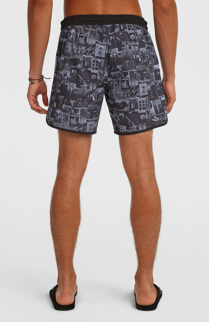 Short de bain O'Riginals Scallop 16 | Black Out Heritage AOP