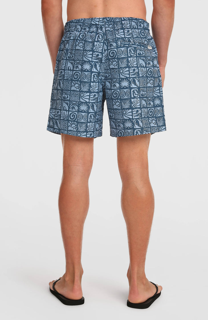 Short de bain O'Neill Print 16 | Dark Blue Bricks
