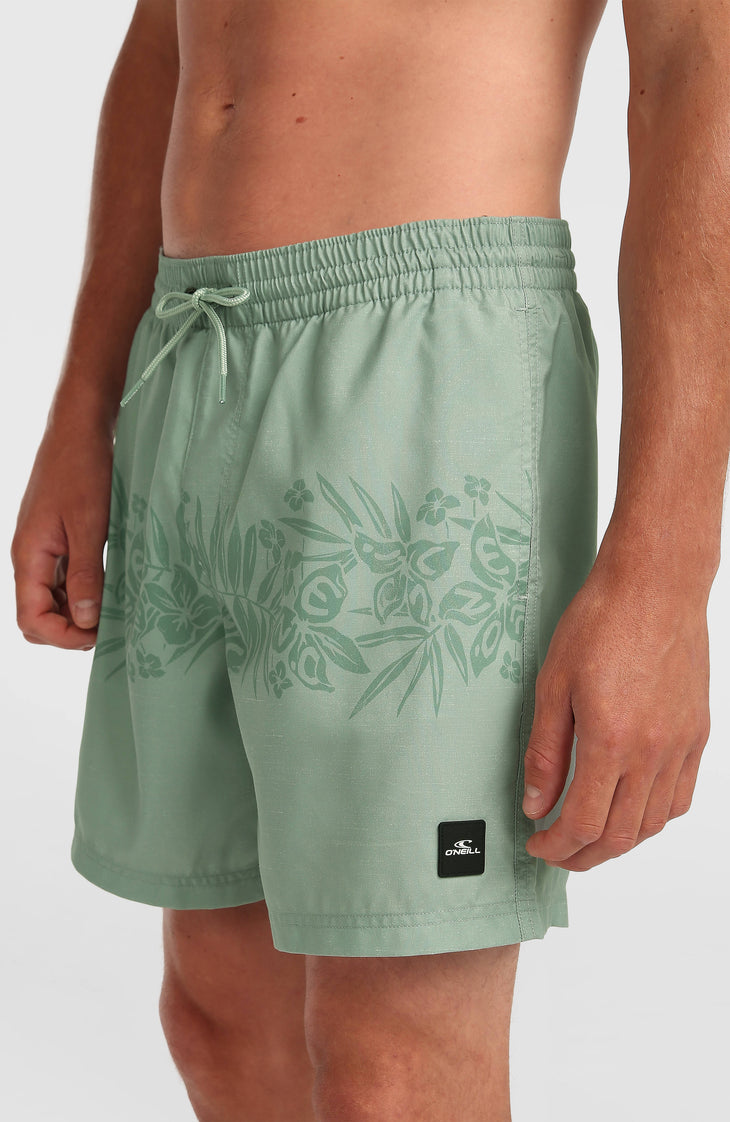 Short de bain O'Neill Uni Flower 16'' | Green Tropical Stripe