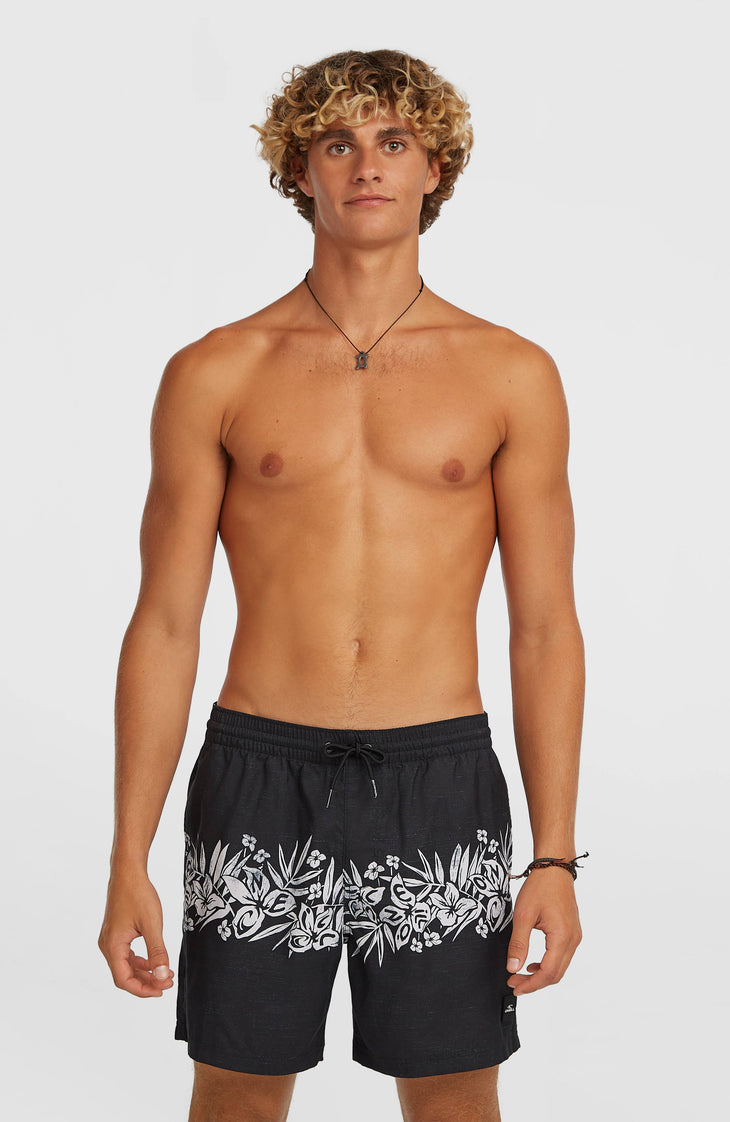 Short de bain O'Neill Uni Flower 16'' | Black Tropical Stripe