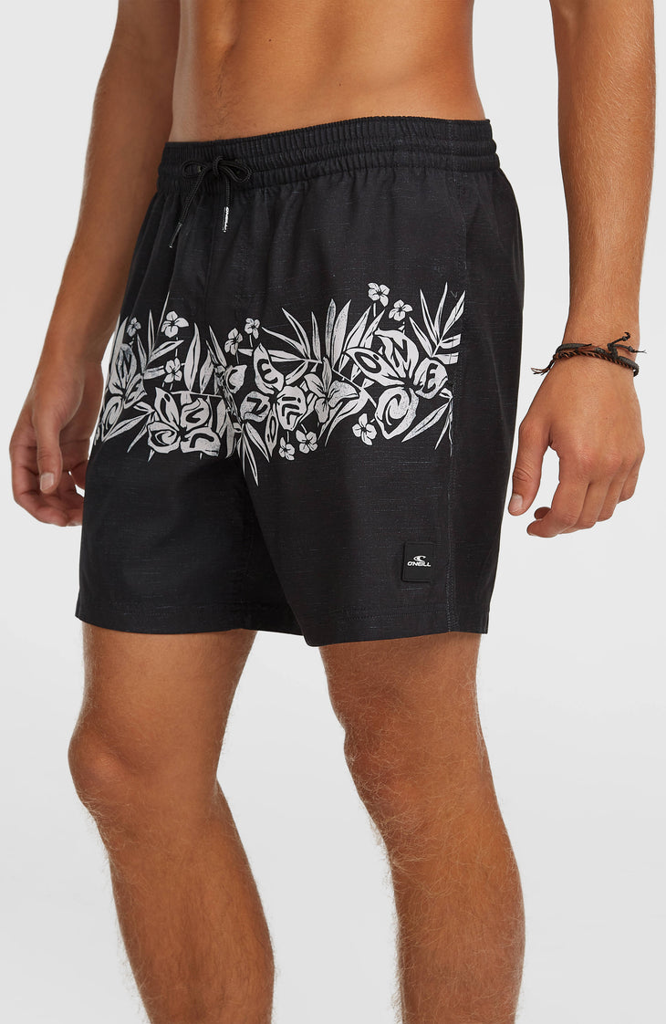Short de bain O'Neill Uni Flower 16'' | Black Tropical Stripe
