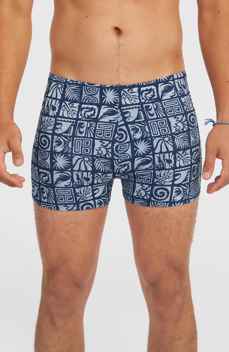 Boxer Essentials All-Over-Print | Dark Blue Bricks