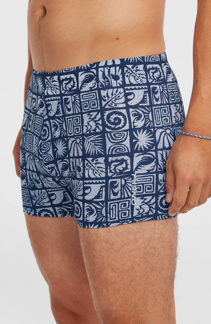 Boxer Essentials All-Over-Print | Dark Blue Bricks