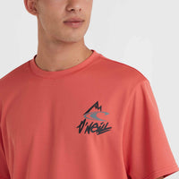 T-shirt O'Neill Hybrid Logo Polygiene | Red Orcher