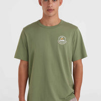 T-shirt O'Neill TRVLR Series Back Print Polygiene | Deep Lichen Green