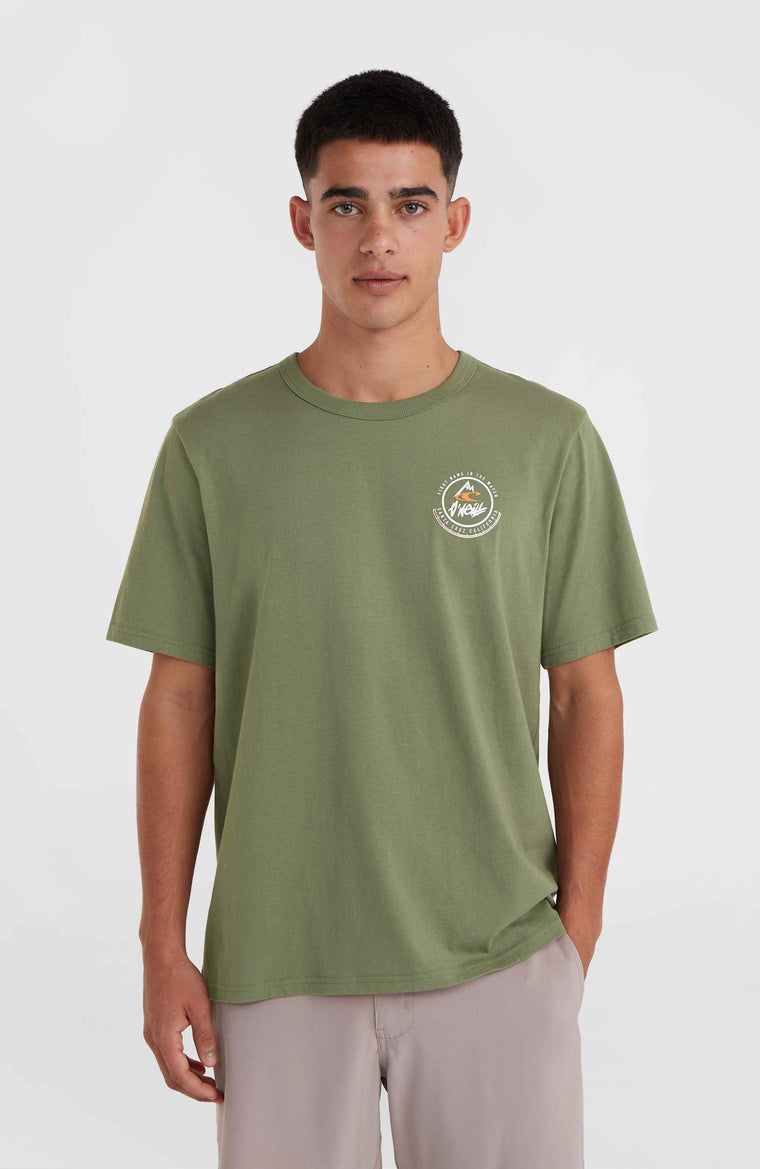 T-shirt O'Neill TRVLR Series Back Print Polygiene | Deep Lichen Green