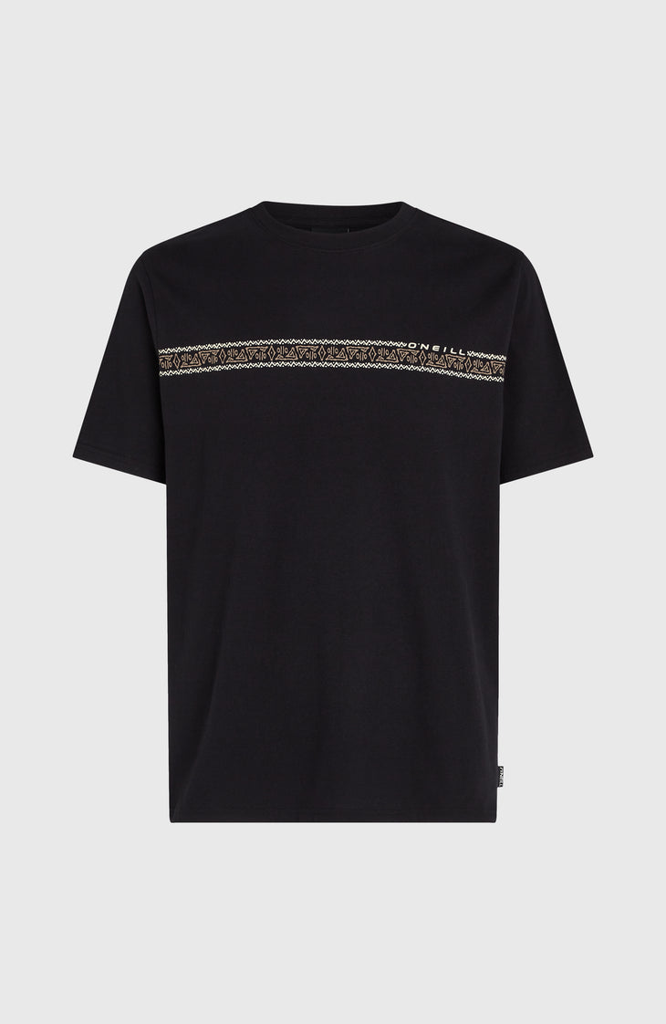 T-shirt Ikat Stripe | Black Out