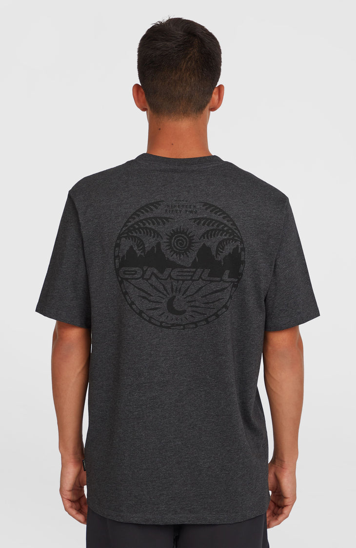 T-shirt Back Print | Black Out Melange