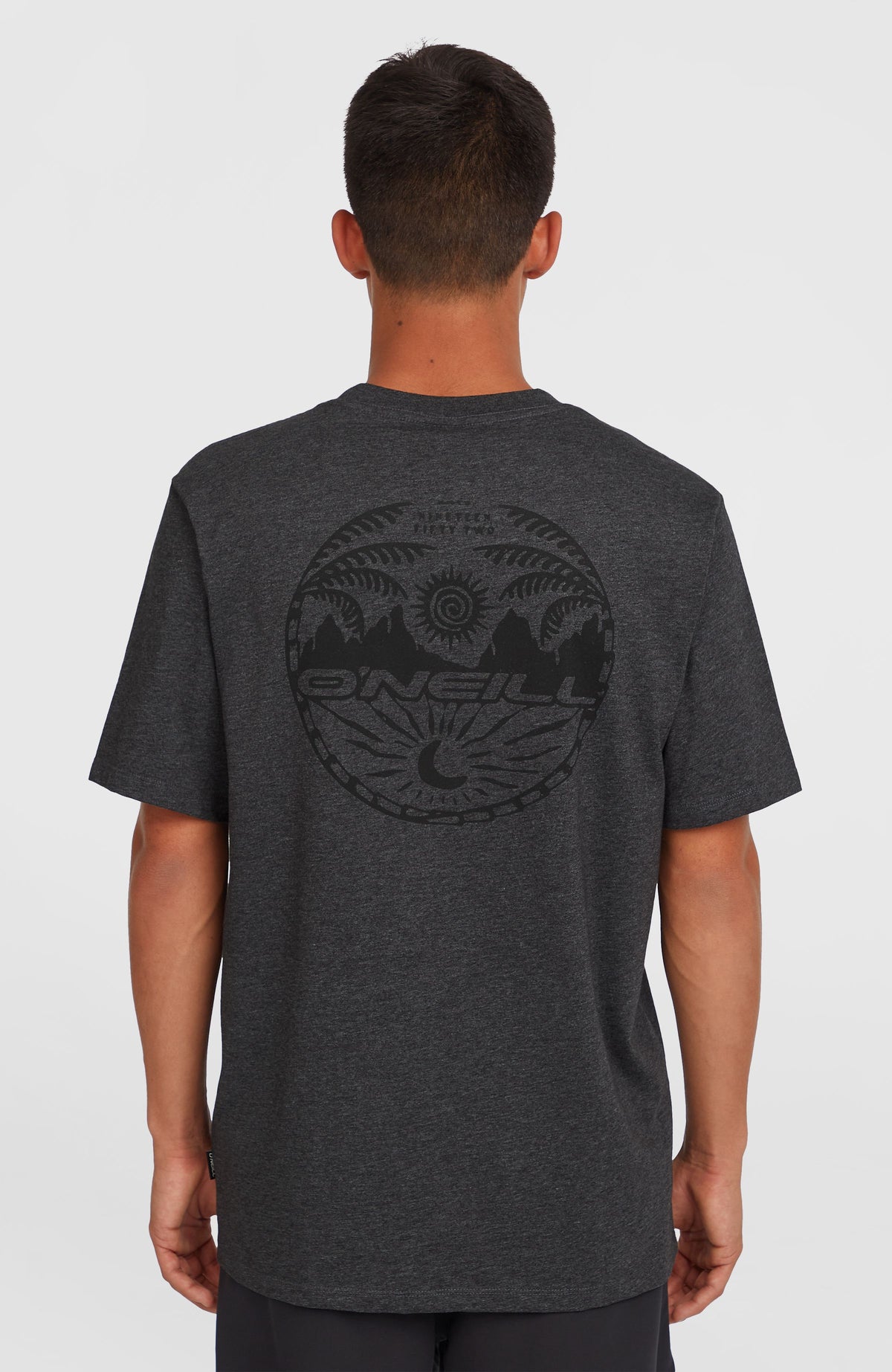 T-shirt Back Print | Black Out Melange