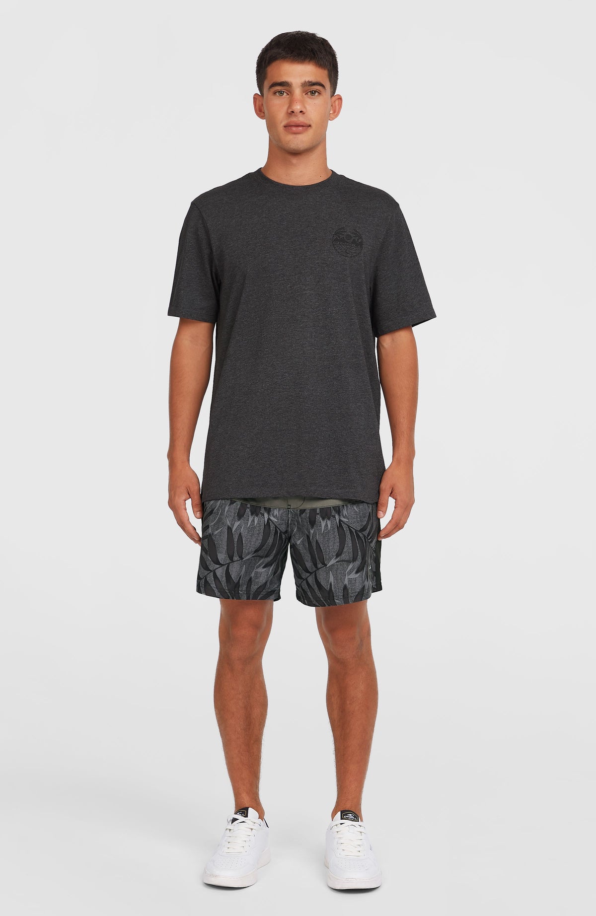 T-shirt Back Print | Black Out Melange