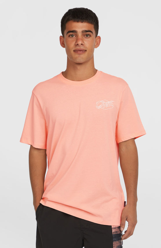 T-shirt Box Logo | Coral Pop