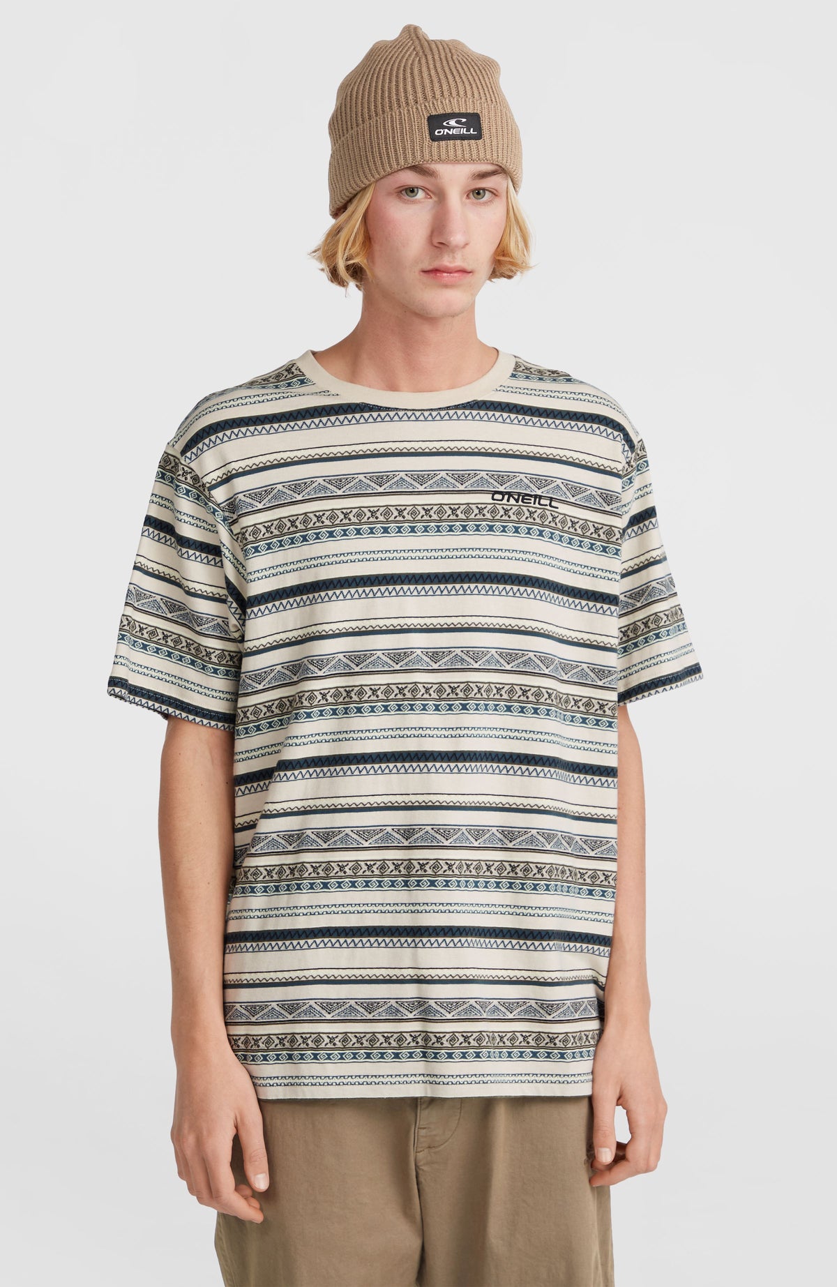 T-shirt Ikat Jacquard | Grey Ikat Stripe