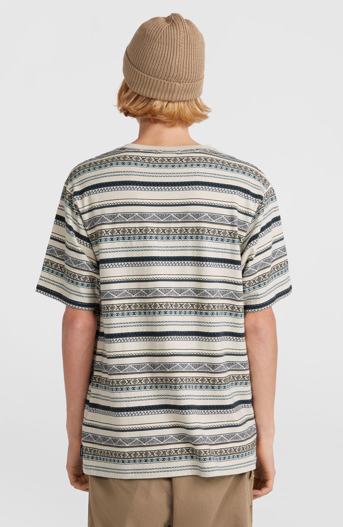 T-shirt Ikat Jacquard | Grey Ikat Stripe