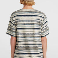 T-shirt Ikat Jacquard | Grey Ikat Stripe