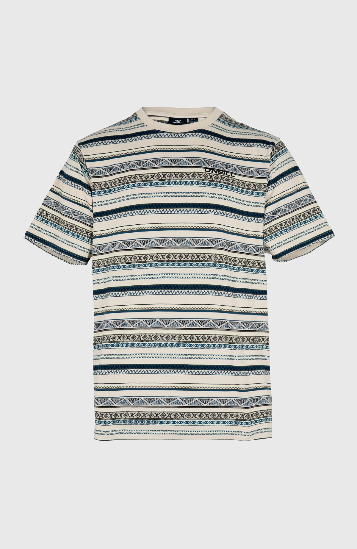 T-shirt Ikat Jacquard | Grey Ikat Stripe