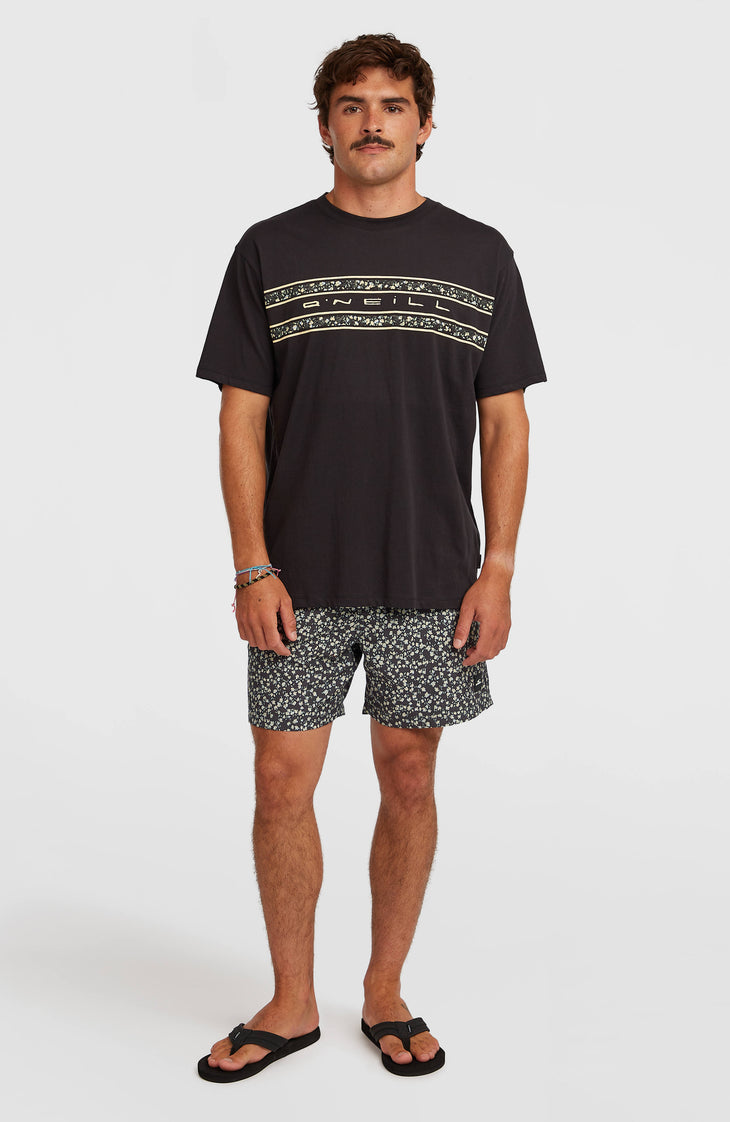 T-shirt O'Neill Flower Stripe | Black Out